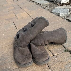 UGG Charcoal Suede Winter Boots